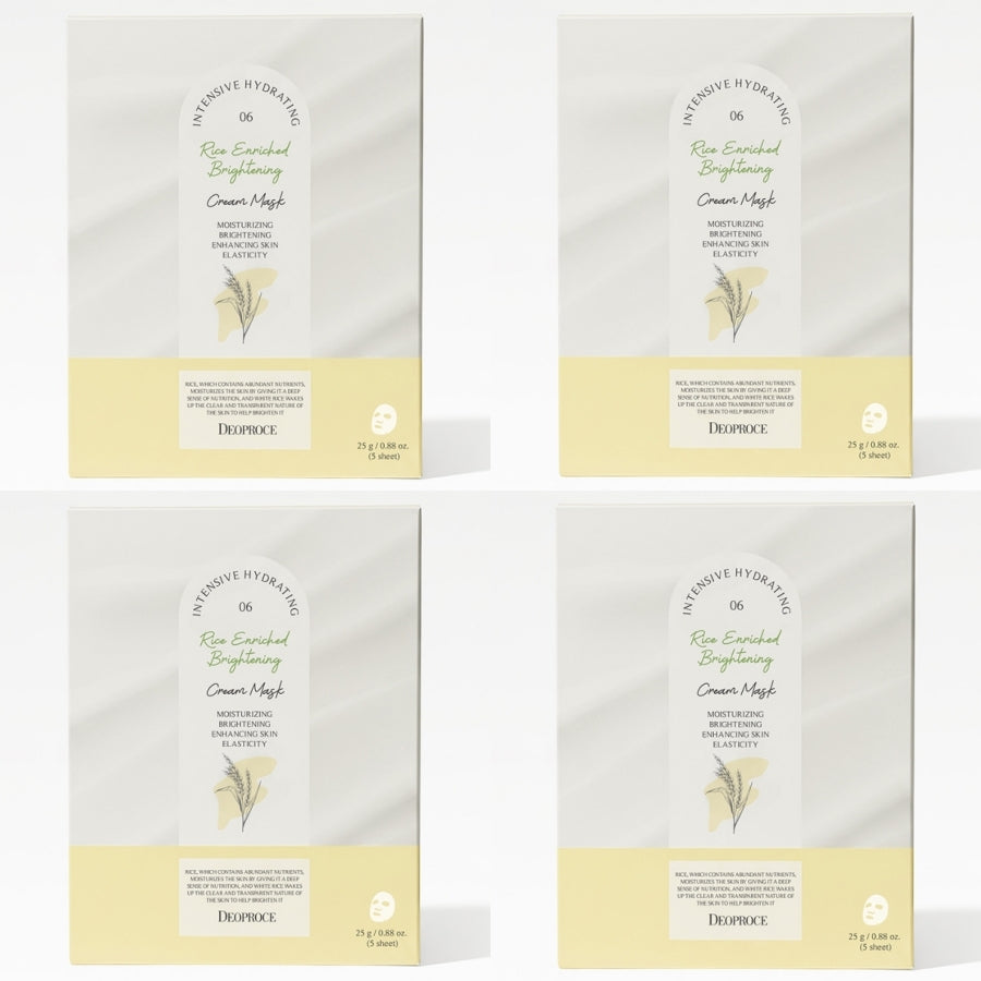 Deoproce Rice Enriched Brightening Cream Mask Pack 25g*20ea – LIPTAIL