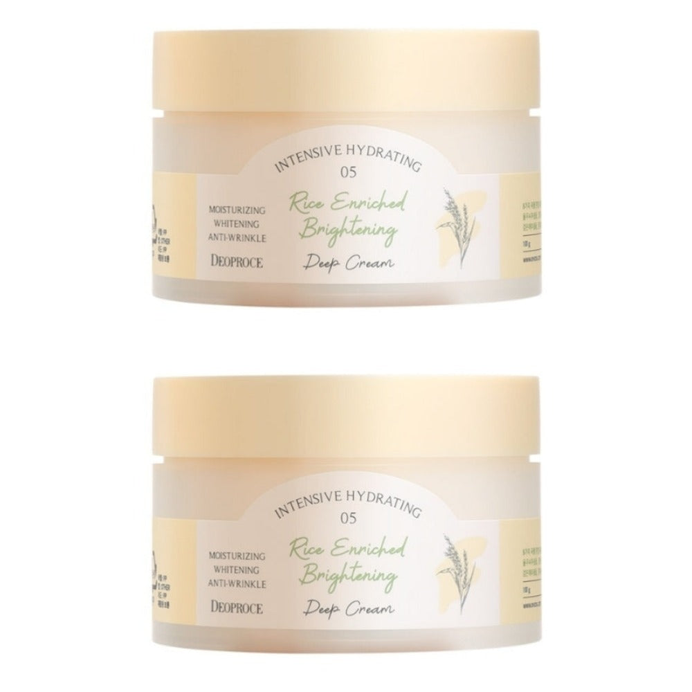 Deoproce Rice Enriched Brightening Deep Cream 100g*2Pcs