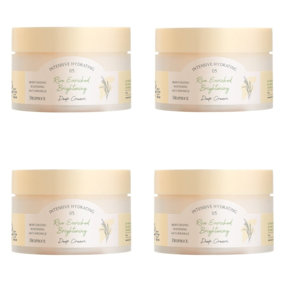 Deoproce Rice Enriched Brightening Deep Cream 100g*4Pcs