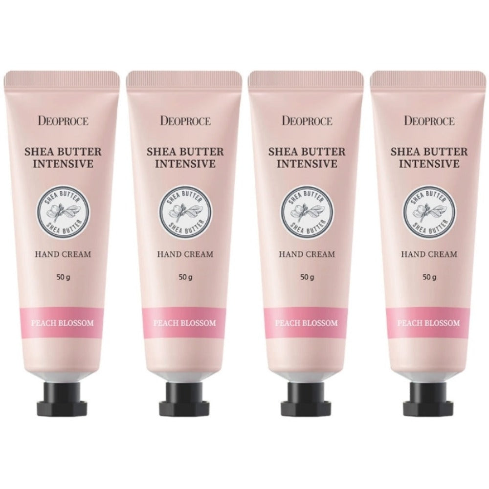 Deoproce Shea Butter Intensive Hand Cream Peach Blossom 50g*4Pcs