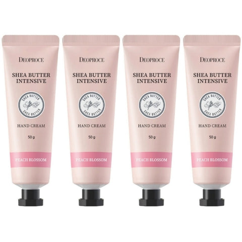 Deoproce Shea Butter Intensive Hand Cream Peach Blossom 50g*4Pcs