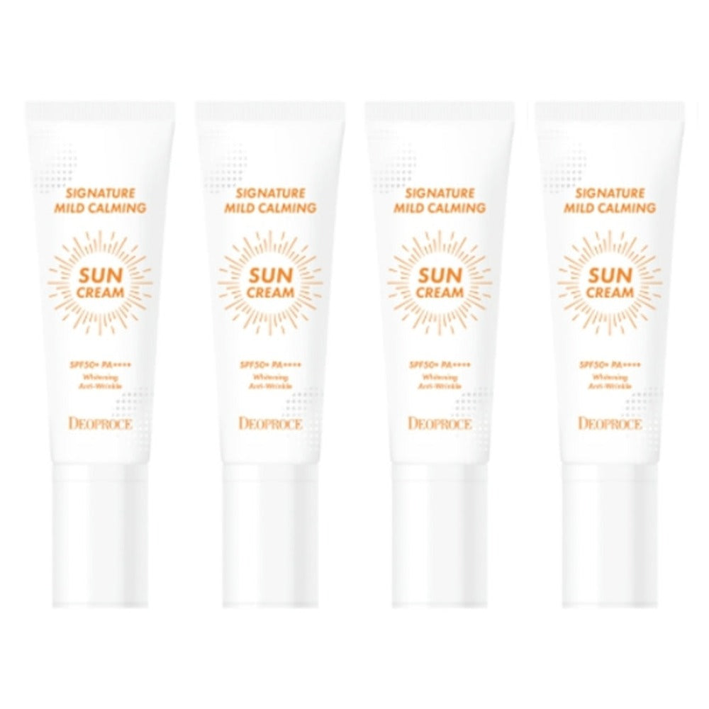 Deoproce Signature Mild Calming Sun Cream SPF50+ PA++++ 50g*4Pcs