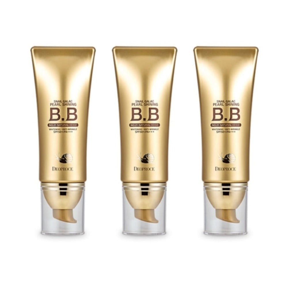Deoproce Snail Galac-Tox Pearl Shining BB No.23 SPF50+ PA+++ 40g*3Pcs
