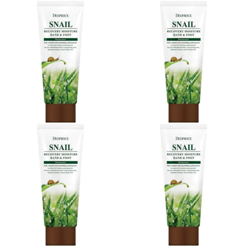 Deoproce Snail Recovery Moisture Hand and Foot 100ml*4Pcs