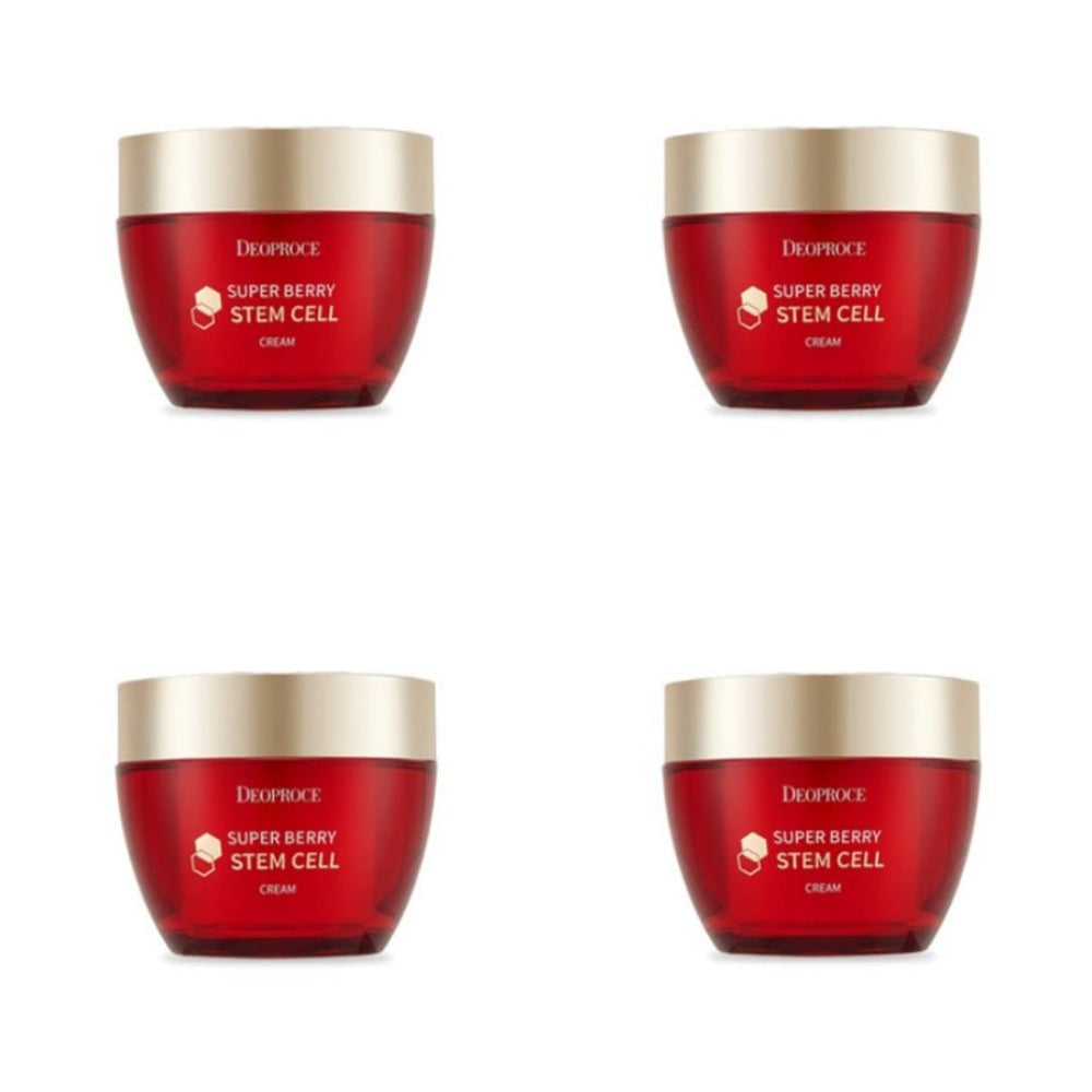 Deoproce Super Berry Stem Cell Cream 50ml*4Pcs