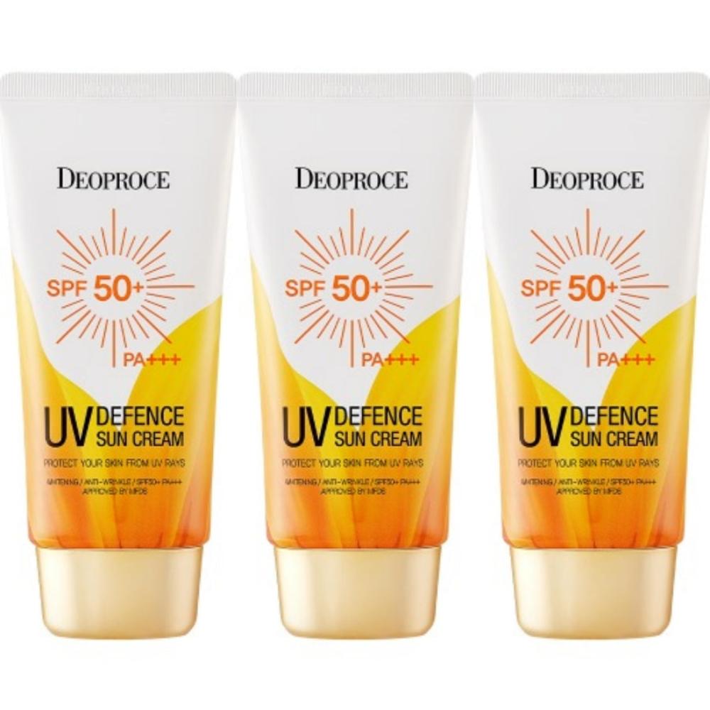 Deoproce UV Defence Sun Cream SPF50+ PA+++ 70ml*3Pcs