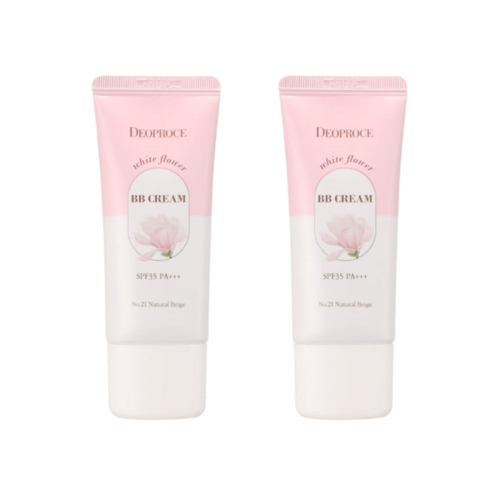 Deoproce White Flower BB Cream No.21 Natural Beige 30g*2Pcs