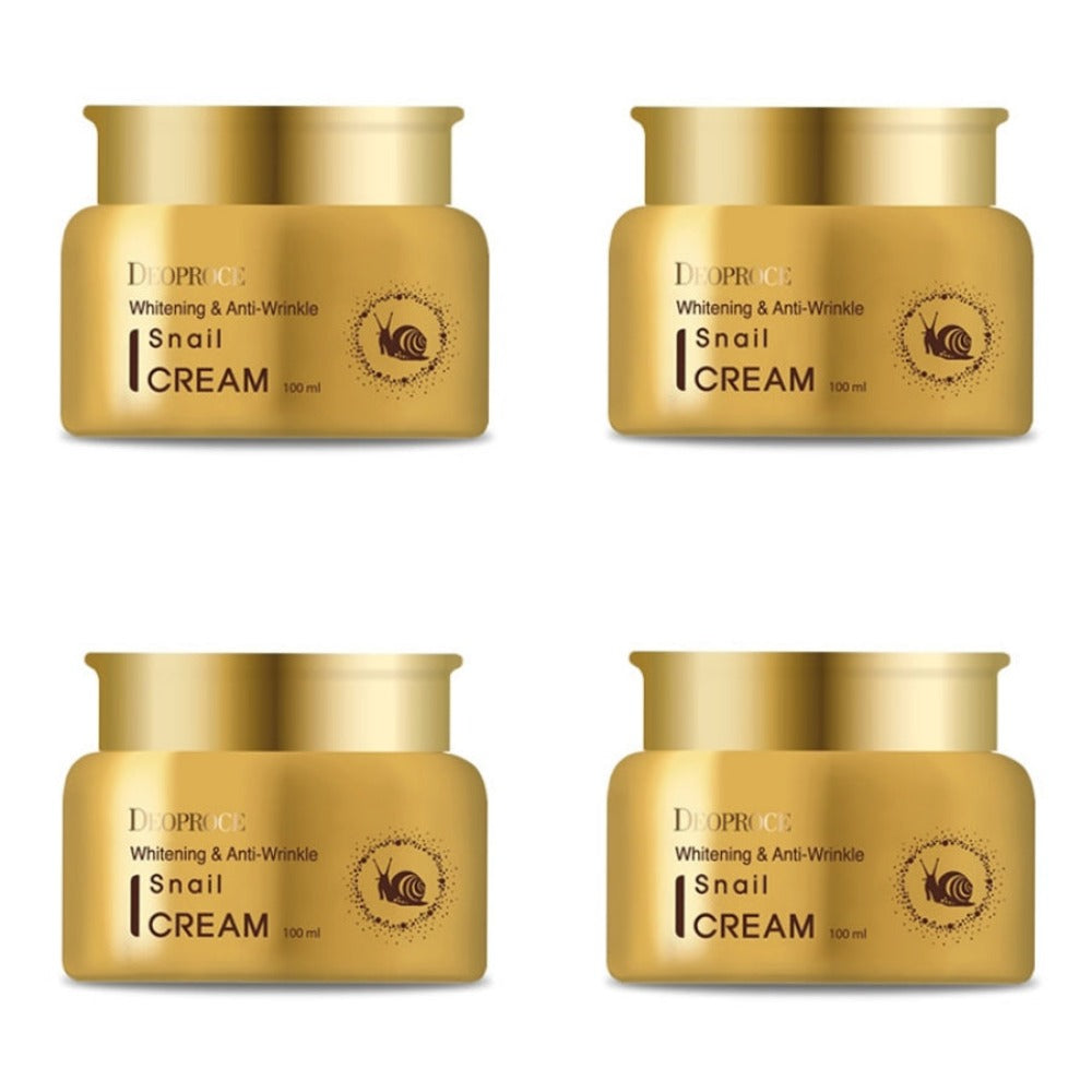 Deoproce Whitening and Anti-wrinkle Snail Cream 100ml*4Pcs