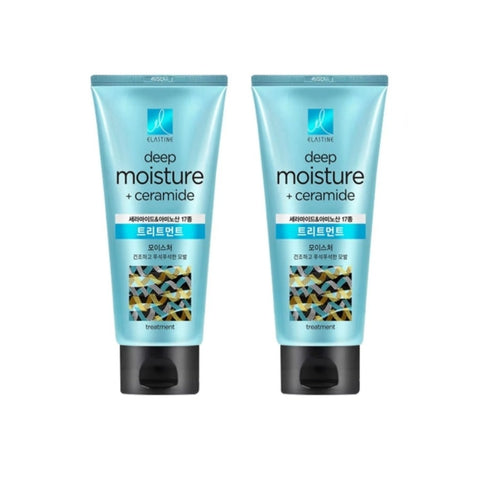 Elastine Deep Moisture Ceramide & Amino Acid Hair Treatment 300ml*2Pcs