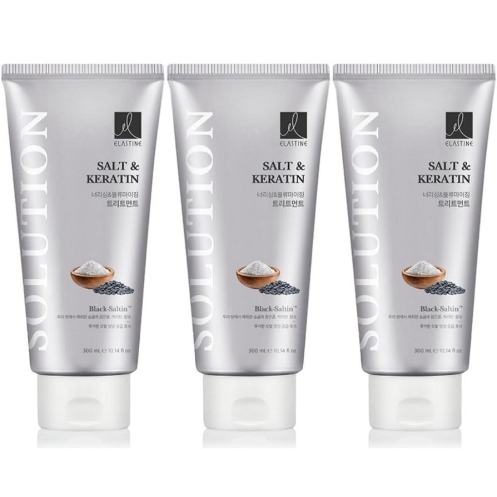 Elastine Hair Solution Nourishing & Volumizing Hair Treatment 300ml*3Pcs