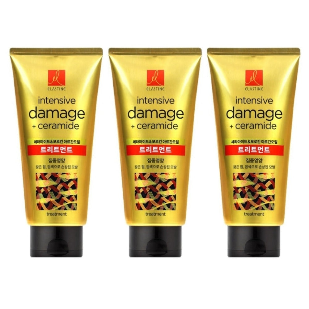 Elastine Intensive Damage Argan Oil Hair Treatment 300ml*3Pcs