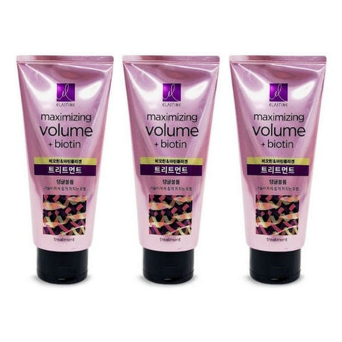 Elastine Maximizing Volume Biotin & Marine Collagen Hair Treatment 300ml*3Pcs