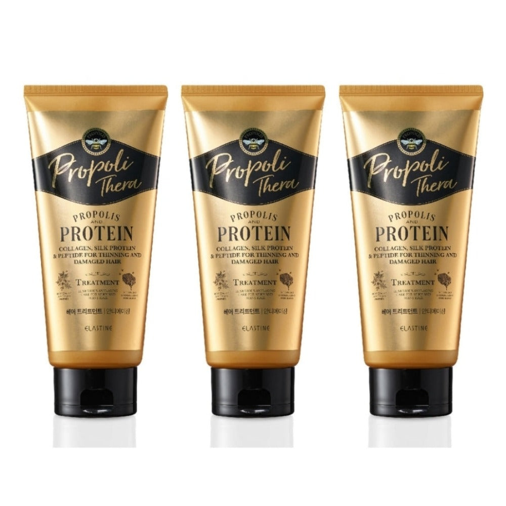 Elastine Propoli Thera Propolis Protein Hair Treatment 300ml*3Pcs
