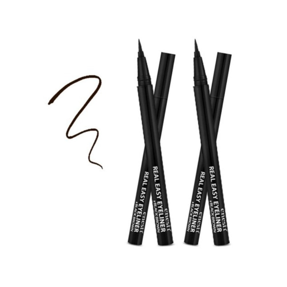 Enesti Real Easy Eyeliner Black Brown 0.5g*2Pcs