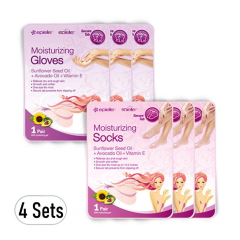 Epielle Moisturizing Hand Pack 2ea*12Pcs + Foot Pack 2ea*12Pcs