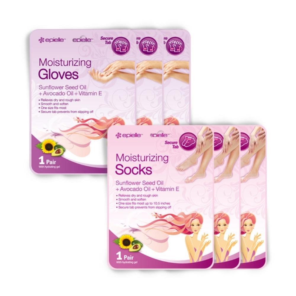 Epielle Moisturizing Hand Pack 2ea*3Pcs + Foot Pack 2ea*3Pcs