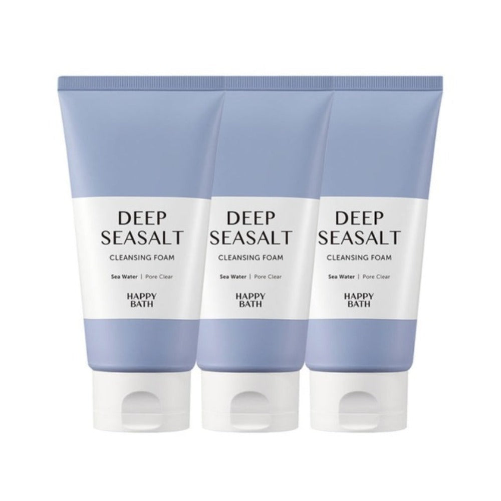 Happy Bath Deep Seasalt Cleansing Foam 150g*3Pcs