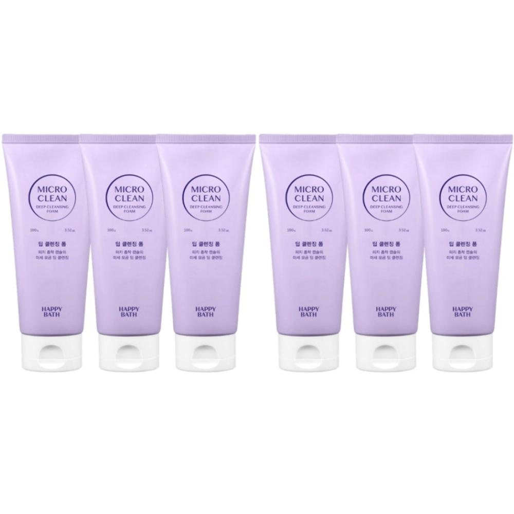 Happy Bath Micro Clean Deep Cleansing Foam 100g*6Pcs