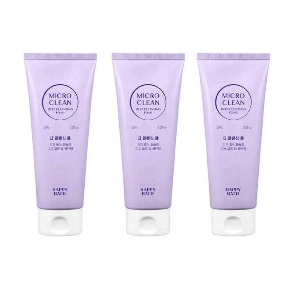 Happy Bath Micro Clean Deep Cleansing Foam 150g*3Pcs