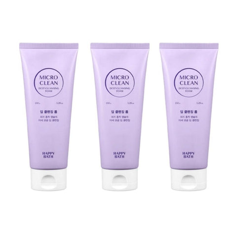 Happy Bath Micro Clean Deep Cleansing Foam 150g*3Pcs
