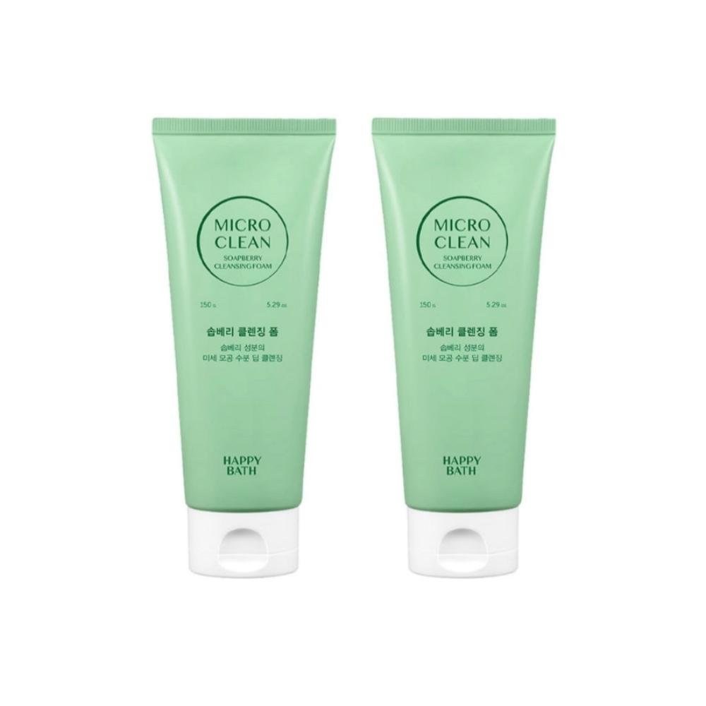 Happy Bath Micro Clean Soapberry Cleansing Foam 150g*2Pcs