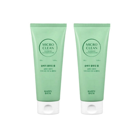 Happy Bath Micro Clean Soapberry Cleansing Foam 150g*2Pcs