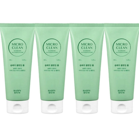 Happy Bath Micro Clean Soapberry Cleansing Foam 150g*4Pcs