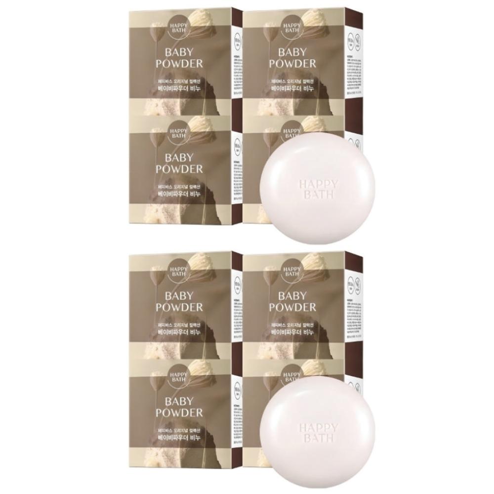 Happy Bath Original Collection Bar Soap Baby Powder 90g*8Pcs