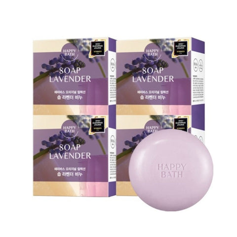 Happy Bath Original Collection Bar Soap Lavender 90g*4Pcs