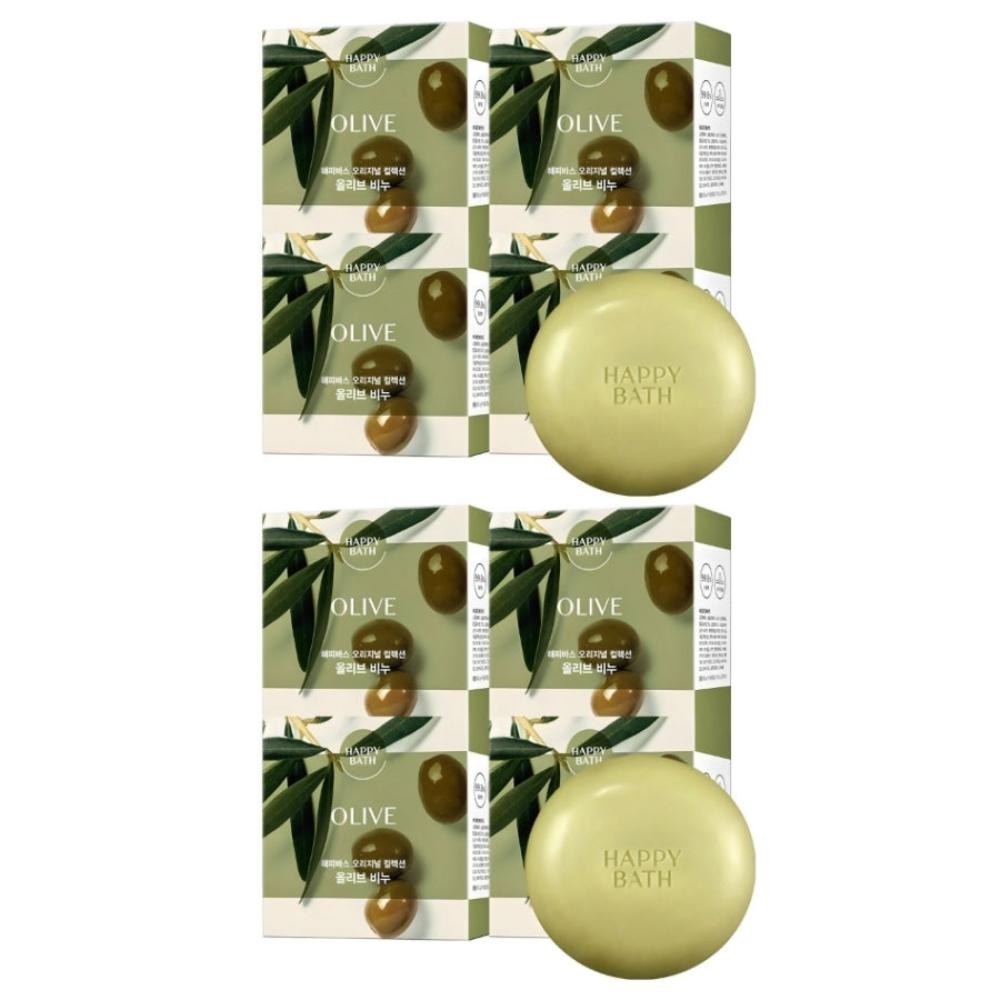 Happy Bath Original Collection Bar Soap Olive 90g*8Pcs