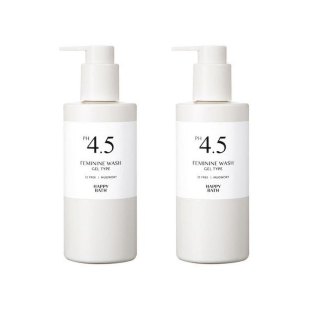 Happy Bath PH4.5 Weak Acid Mugwort Gel Type Feminine Wash 250g*2Pcs