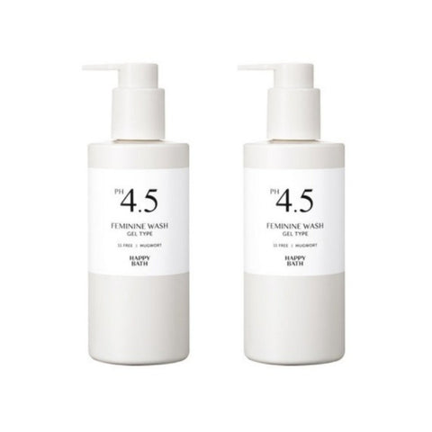 Happy Bath PH4.5 Weak Acid Mugwort Gel Type Feminine Wash 250g*2Pcs