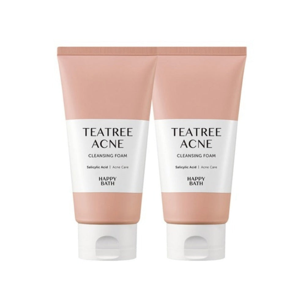 Happy Bath Teatree Acne Cleansing Foam 150g*2Pcs