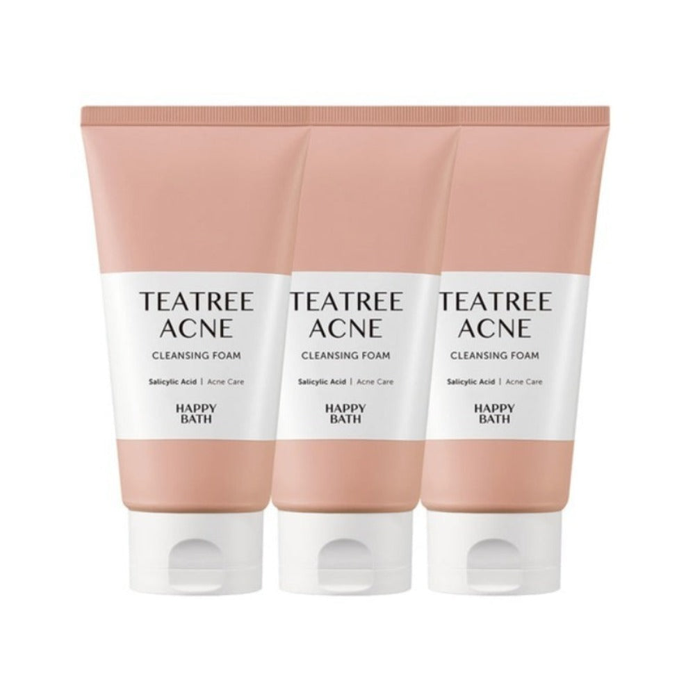 Happy Bath Teatree Acne Cleansing Foam 150g*3Pcs