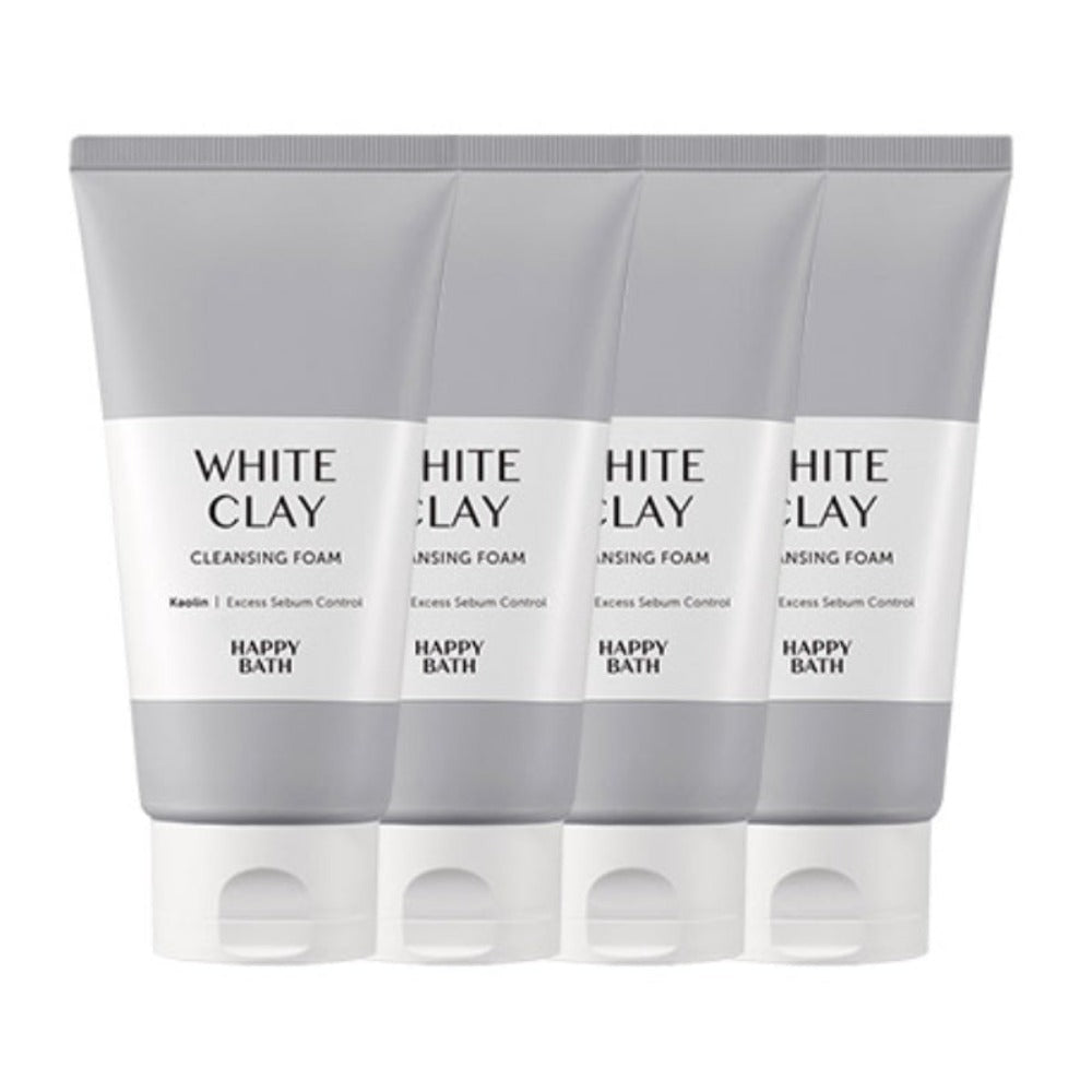 Happy Bath Whiteclay Pore Cleansing Foam 150g*4Pcs