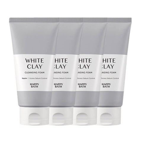 Happy Bath Whiteclay Pore Cleansing Foam 150g*4Pcs