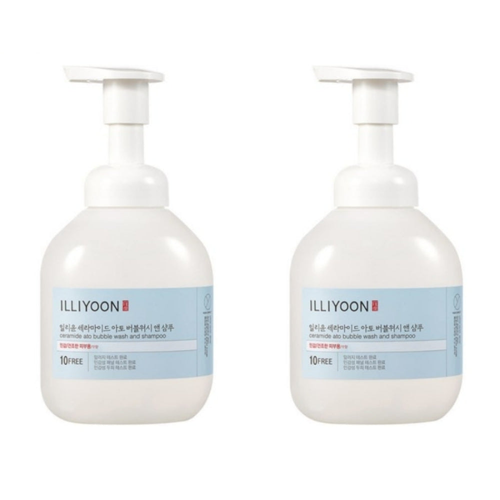Illiyoon Ceramide Ato Bubble Wash and Shampoo 400ml*2Pcs