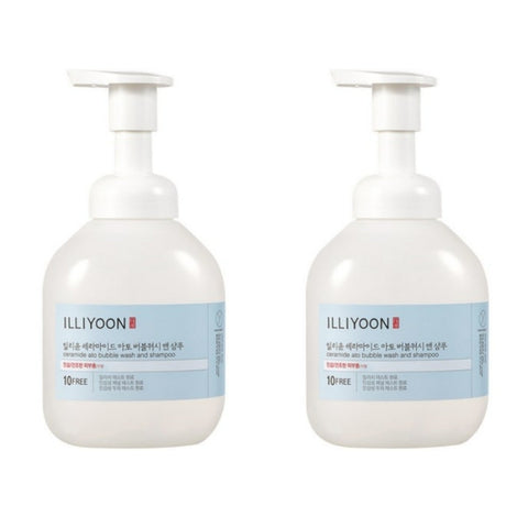 Illiyoon Ceramide Ato Bubble Wash and Shampoo 400ml*2Pcs