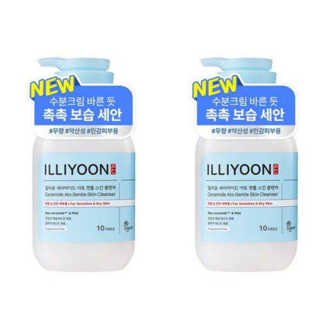 Illiyoon Ceramide Ato Gentle Skin Cleanser 400ml*2Pcs