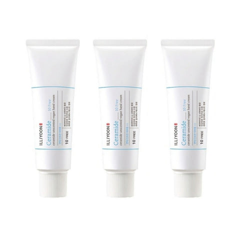 Illiyoon Ceramide Unscented Vegan Hand Cream 50ml*3Pcs