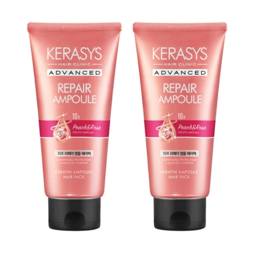 Kerasys Advanced 10X Repair Ampoule Hair Pack Peach & Rose 300ml*2Pcs