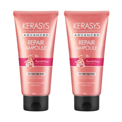 Kerasys Advanced 10X Repair Ampoule Hair Pack Peach & Rose 300ml*2Pcs