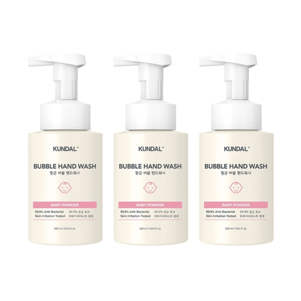 Kundal Bubble Hand Wash Baby Powder 300ml*3Pcs