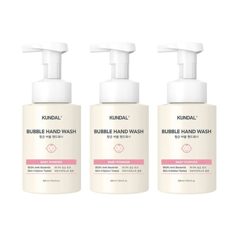 Kundal Bubble Hand Wash Baby Powder 300ml*3Pcs