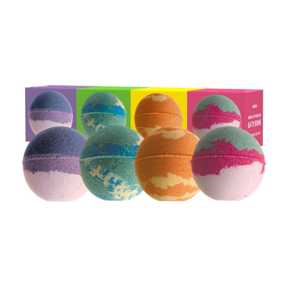 Kundal Bubble & Sparkling Bath Bomb Space Collection 4 Pieces Set