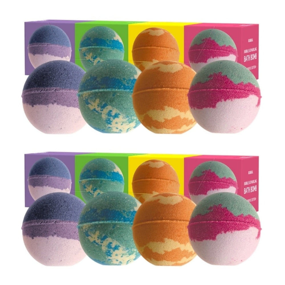 Kundal Bubble & Sparkling Bath Bomb Space Collection 8 Pieces Set