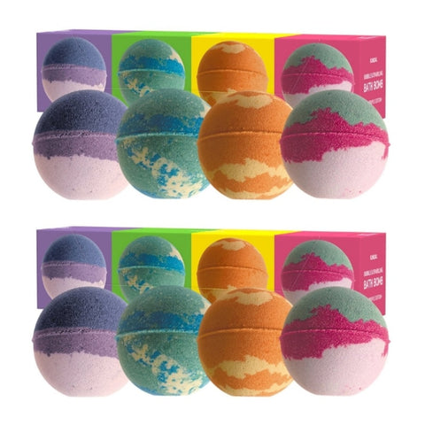 Kundal Bubble & Sparkling Bath Bomb Space Collection 8 Pieces Set