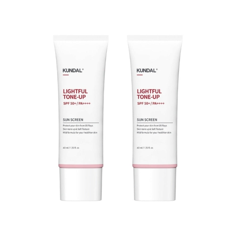 Kundal Lightful Tone-Up Sun Screen SPF50+ PA++++ 40ml*2Pcs
