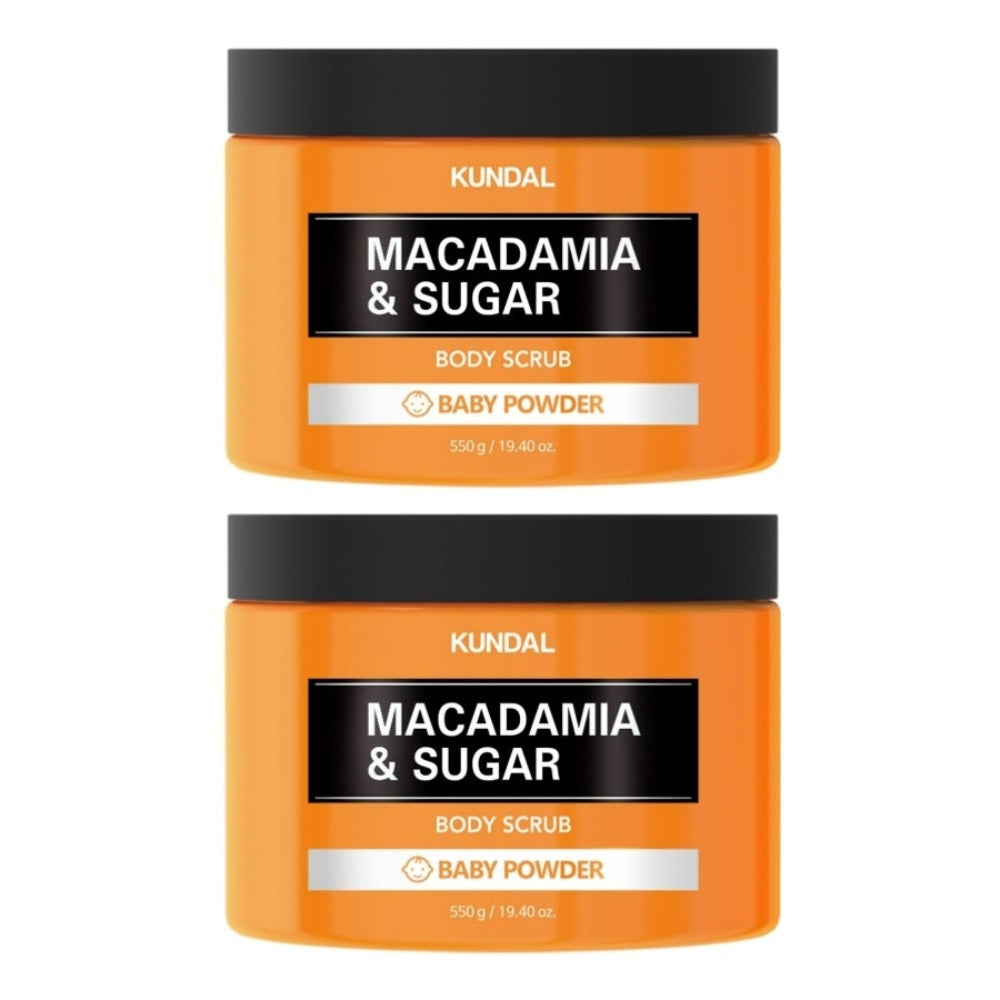 Kundal Macadamia & Sugar Body Scrub Baby Powder 550g*2Pcs