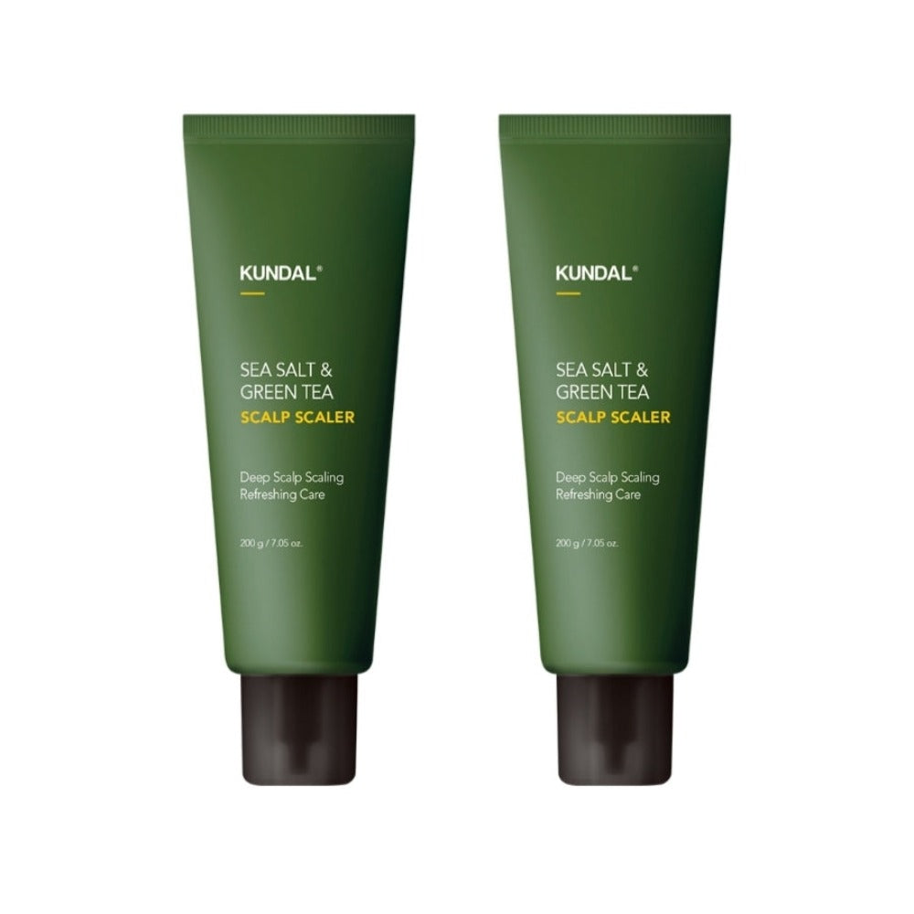 Kundal Sea Salt & Green Tea Scalp Scaler 200g*2Pcs
